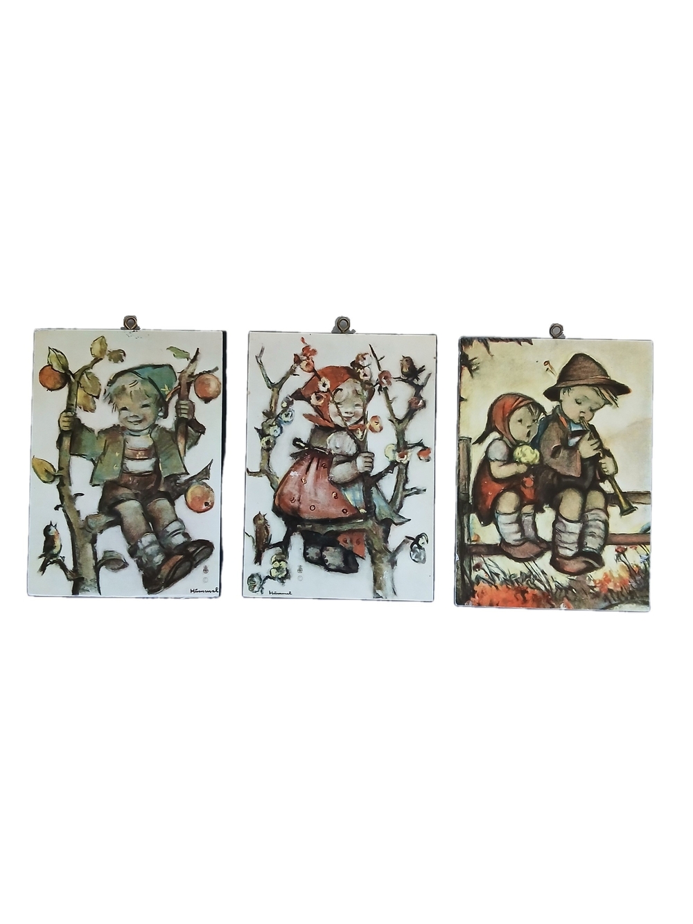 Set of 3 Vintage Hummel Wall Plaques 5" x 3 1/2"